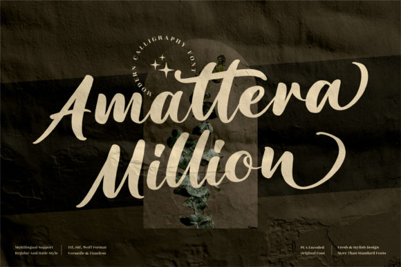 Amattera Million: Elevating Editorial Design with Delicate Script Typography