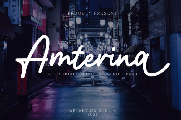 Amterina: The Script Font That Elevates Campaign Visuals