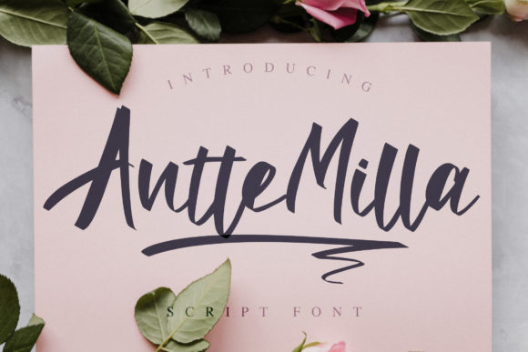 Antte Milla: A Brushed Script Font for Elegant Brand Identity