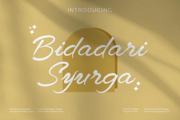 Bidadari Syurga: The Playful Script Font for Engaging Editorial Design
