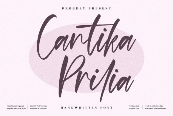 Cantika Prilia: A Whimsical Script Font for Editorial Design