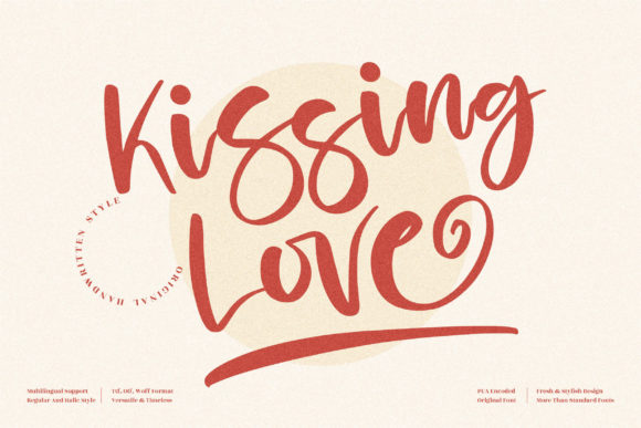 Kissing Love: The Playful Script Font for Memorable Branding