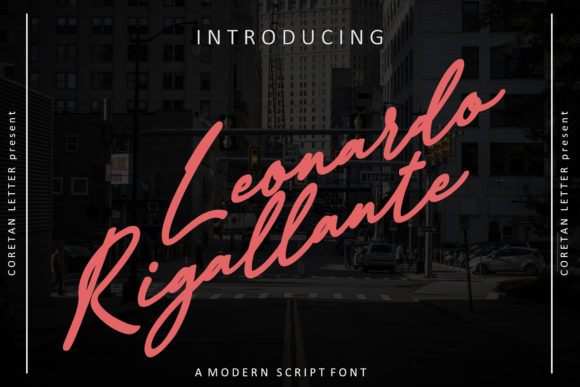 Leonardo Rigallante: A Whimsical Script Font for Campaign Visuals