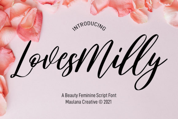 Lovesmilly Feminine Script Font for Elegant Craft Projects