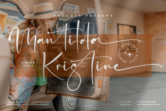 Mantilda Kristine: A Playful Script Font for Engaging Campaign Design