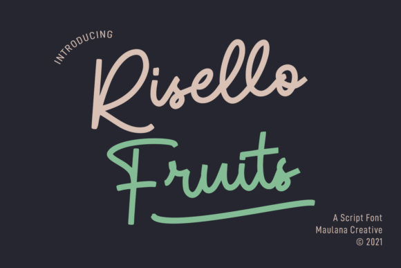 Risello Fruits: A Delicate Script Font for Elegant Web Design