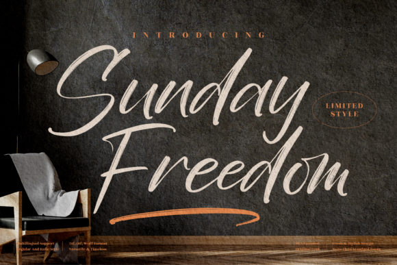 Sunday Freedom: A Delicate Script Font for Editorial Elegance
