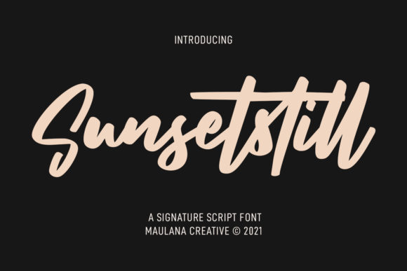 Sunsetstill: A Playful Script Font for Modern Editorial Design