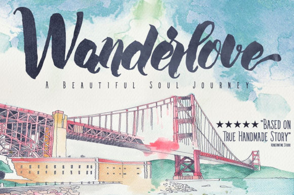 Wanderlove: A Playful Script Font for Engaging Campaign Visuals