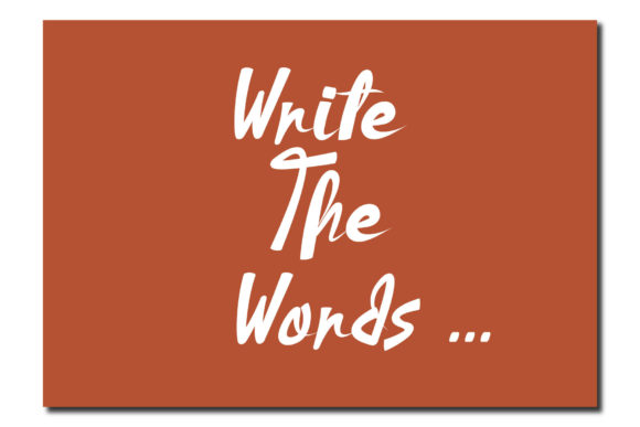 Write the Words: A Refined Script Font for Editorial Elegance