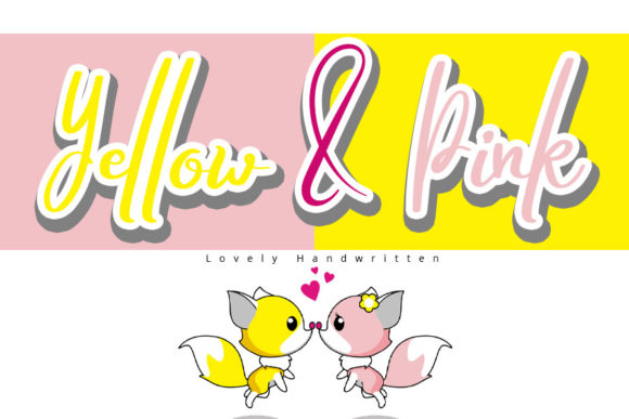Yellow Pink Typeface: Elevating Campaign Visuals with Delicate Script Design